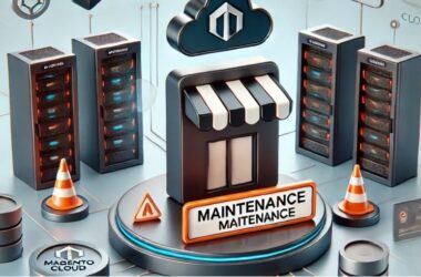 Magento Cloud setup with a single store in maintenance mode.