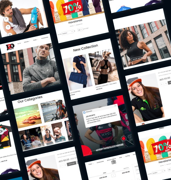 J20 sports eCommerce website optimized by NeoSolax for improved performance and stability.
